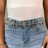 Cadena Círculos Dorada