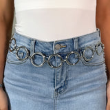 Cadena Círculos Plateada