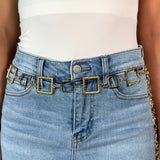 Cadena Cuadrados Dorada