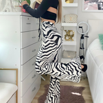 PANTALON ZEBRA BLANCO BOTA CAMPANA