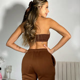 Conjunto deportivo Jogger marrón