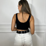 Pantalón Cargo Pretina Design Blanco