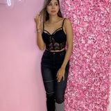 Jean Negro Patched Tiro Alto