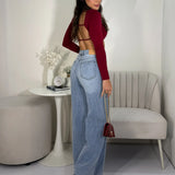 Busito Open Back Burgundy