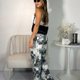 Cargo Jean Tie Dye Gris