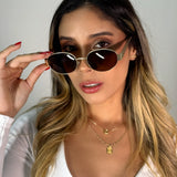 Gafas Old Money Doradas Marrón