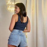 Corto Cello Denim Azul Medio Distress