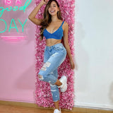 Jean Cello Boyfriend Midrise Azul Claro