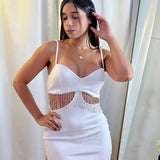 Vestido Privy Blanco Tiras Diamond