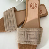 Sandalia Plana Camel