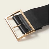 CINTURÓN NEGRO CON HEBILLA RECTANGULAR