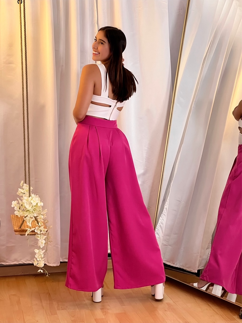 Pantalon Ancho Fuscia - Cardi Store